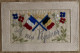 Militaria - Cpa Brodée - A NOS PÉPÈRES - France Belgique Belgium - Guerre 1914 1918 Ww1 - Embroidered