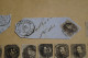 RARE Lot De 47 Timbres Non Dentelés,1860-1861,oblitérations De Bureau De Poste à Identifier,timbres - 1858-1862 Medallones (9/12)