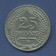 Deutsches Reich 25 Pfennig 1909 D, Kursmünze Nickel, J 18, Ss+ (m3439) - 25 Pfennig