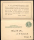 UY6 Sep.3 Postal Card With Reply Chicago IL - Columbus IN 1915 Cat. $25.00 - 1901-20