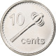 Fidji, Elizabeth II, 10 Cents, 2009, Nickel Plaqué Acier, SPL, KM:120 - Fidji