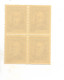 ARGENTINA YEAR 1935 PRESIDENT SARMIENTO 1 C BROWN NATIONAL PAPER BLOCK OF FOUR - Ungebraucht