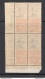 1924 Regno D'Italia, Pubblicitario N. 11, 50 Cent Columbia Bruno Verde E Oltremare, Blocco Di Quattro - MNH** - Pubblicitari