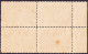 AUSTRALIA 1931 KGV 6d Violet, Kingsford Smith Flights-Airmail Mail Service, Block Of 4 SG123 MNH With Side Gutter - Ongebruikt