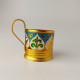 Vintage Soviet Podstakannik Tea Cup Holder USSR Enamel #5458 - Tassen