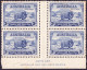 AUSTRALIA 1934 KGV 3d Blue, Marino Ram, Of 4 SG151 MNH With Bottom & Centre Gutters - Nuovi