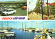 LARNACA, MULTIPLE VIEWS, ARCHITECTURE, CARS, PORT, BOATS, FLAGS, CYPRUS, POSTCARD - Chypre