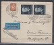 Danzig Luftpostbrief Zoppot 1939 MiF 290 + 2x 307 Nach Berlin - Storia Postale