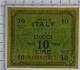 10 LIRE OCCUPAZIONE AMERICANA IN ITALIA BILINGUE FLC A-B 1943 A QFDS - Ocupación Aliados Segunda Guerra Mundial