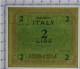 2 LIRE OCCUPAZIONE AMERICANA IN ITALIA MONOLINGUA FLC 1943 FDS-/FDS - Ocupación Aliados Segunda Guerra Mundial