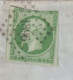 1858 - 5c EMPIRE NON DENTELE ! SEUL SUR LETTRE TARIF FAIRE PART ! De MARSEILLE - COTE MAURY 2009 = 300 EUR ! - 1853-1860 Napoleon III