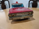 Delcampe - LARGE TIN CAR FORD GALAXIE FIRE CHIEF AMBULANCE RICO SPAIN ESPANA BATTERY OPERATED - Scala 1:160