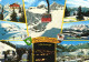 RAMSAU AM DACHSTEIN, MULTIPLE VIEWS, ARCHITECTURE, CABLE CAR, MOUNTAIN, SKI RESORT, CAR, BUS, EMBLEM, AUSTRIA, POSTCARD - Ramsau Am Dachstein