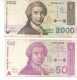 2 Billets  Anciens/CROATIE/500 Et 2000 Dinars/Republika Hrvatska/Zagreb /1991 Et 1992   BILL278 - Croatie