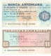 2 Chèques Anciens/ITALIE/100 Lires/Banca Antoniana Di Padova/et Del Friuli/Associations De Commerçants/ 1977  BILL283 - [10] Scheck Und Mini-Scheck