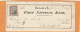 United States Old Check Cheques - Cheques & Traveler's Cheques