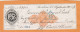 United States Old Check Cheques - Schecks  Und Reiseschecks