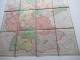 Delcampe - Alte Landkarte / Faltplan Auf Leinen Deutschland 1946 Westliche Hälfte Mit Den Postleitgebieten Maße: 70cm X 90cm - Landkarten