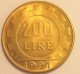 1991 - Italia 200 Lire     ------ - 200 Liras