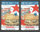 HESBURGER HAMBURGER RESTAURANTS - 2 Phonecards Lot -  20 FIM  1996  - Magnetic Cards - D65 - FINLAND - - Alimentation