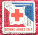 Croix Rouge Française-Sté De Secours Blessés Mililta WWI-1916  Red Cross-Timbre-Vignette-Erinnophilie-Stamp-Viñeta-Bollo - Red Cross