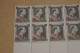 10 Timbres En Feuillet,75 Barré,surcharge 50,chemin De Fer,1942, 8 Sont Neuf Et 2 Autres Petites Traces,voir Photos - Mint