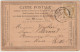 1876 - REPIQUAGE ! CP PRECURSEUR CERES REPIQUEE GRANDE-CHARTREUSE BUREAU DE VOIRON (ISERE) => CHAMBERY - Tarjetas Precursoras