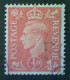 Great Britain, Scott #280, Used(o), 1951 Definitive Issue, King George VI, ½d Inverted Watermark, Light Orange - Used Stamps