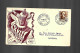 FERIA MUESTRARIO VALENCIA VIAJADA VALENCIA BARCELONA 1950 MATASELLO ESPECIAL CONMEMORATIVO LETTRE COVER - Hojas Conmemorativas