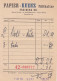 FREIBURG BR PAPIER KUENZ FULLHALTER DOCUMENT PUBLICITAIRE  RECU ANNEE 1940 - Other & Unclassified