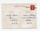 !!! ENTIER POSTAL PETAIN DE SEGOU - AOF DE 1942 POUR NANCY, VIA MARSEILLE - Cartas & Documentos