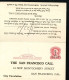 UY10 Postal Card With Reply PRESSPRINT SAN FRANCISCO Used 1921 Cat.225.00 - 1901-20