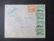 Zypern 1951 GB Kolonie By Airmail Mit 5 Marken Stempel Farmagusta Nach Hamburg Gesendet - Cipro (...-1960)