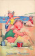 ENFANTS - Dessins D'enfants - Béatrice Mallet - Joyeuses Vacances - Enfants Jouant Sur La Plage - Carte Postale Ancienne - Kindertekeningen