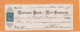 United States Old Check Cheques - Assegni & Assegni Di Viaggio