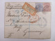 MANCHESTER GREAT BRITAIN TO GERMANY REGISTERED MAIL BAHNPOST LABEL RARE - Sin Clasificación