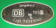 Ovales Aluzinkgussschild DB 1999 Umgebaut Fzgb. Halberstadt -tels Geschwärzt, II - Plaques En Tôle (après 1960)