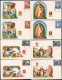 Carte-maximum (CM) - Antituberculeux N°653/60 Complet (set Oblitéré Et Neuf) / Légendes Belges. - 1934-1951