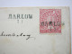 MARLOW ,    , Klarer  Zweizeiler - Stempel Auf Brief Um  1868 , Recht Selten - Mecklenbourg-Schwerin