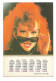 USSR Russia Singer Music Alla Pugatcheva Advertising Pocket Calendar Card 1990 - Petit Format : 1981-90