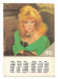 USSR Russia Singer Music Alla Pugatcheva Advertising Pocket Calendar Card 1990 - Petit Format : 1981-90