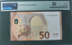 50 EURO SPAIN 2017 LAGARDE V022A1 VC SC FDS UNC. PERFECT PMG 66 EPQ - 50 Euro