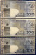 MACAU 2010 X 2 E 2013 X 1 - 100 PATACAS BNU UNC BANK NOTES. LOOK AT THE NUMBERS. - Macau