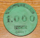 Jeton De Casino "1000 Fr - Casino Palais De La Méditerranée - Nice" French Casino Token - Casino