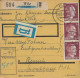 Luxembourg - Luxemburg  -  OCCUPATION   POSTPACKETE   1943    An Frau Albert Folmer , Fischgrosshandlung , Remich - 1940-1944 German Occupation