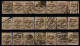 Delcampe - 1922 Thom Rialtas 5 Line In Black Ink, With Fiscal Cancellation, Parcel Post And Commercial Cancel 132 Stamps In Total. - Used Stamps