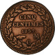 Monaco, Honore V, 5 Centimes, Cinq, 1837, Monaco, Cast Brass, TB+, Gadoury:MC - 1819-1922 Onorato V, Carlo III, Alberto I