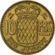Monaco, Rainier III, 10 Francs, 1950, Bronze-Aluminium, TTB+, Gadoury:MC 139 - 1949-1956 Anciens Francs