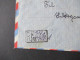 Jugoslawien 1950 Luftpost GA / Umschlag Mit 3x Zustzfrankaturen Marken Mit Aufdruck FNR / Einschreiben Nach Stuttgart - Covers & Documents