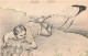 ENFANTS - Dessin D'enfant - Enfant Et Cigogne - Carte Postale Ancienne - Children's Drawings
